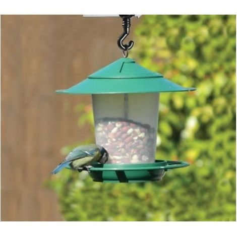 Garland Hanging Garden Lantern Bird Seed & Nut Feeder - Green