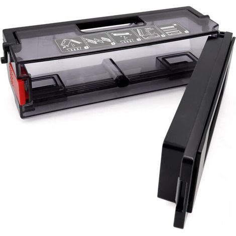 Depósito de polvo y carcasa del filtro para aspiradora robot, contenedor de recogida automática con piezas de repuesto (1/4)