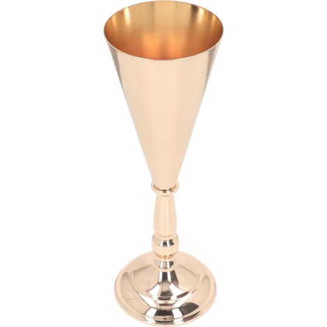 Gold Iron Vase, Vintage European Style Flower Vase, Sturdy Iron Construction with Crystal Tabletop Stand for Home, Party, and Wedding Decoration (1/5)