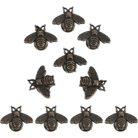 10 boutons de porte vintage en métal doré pour meubles en (1/5)