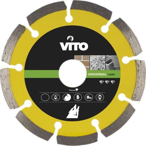 Disque Diamant laser 115mm Alesage 22.5mm Universel Pierre Marbre Granit VITO