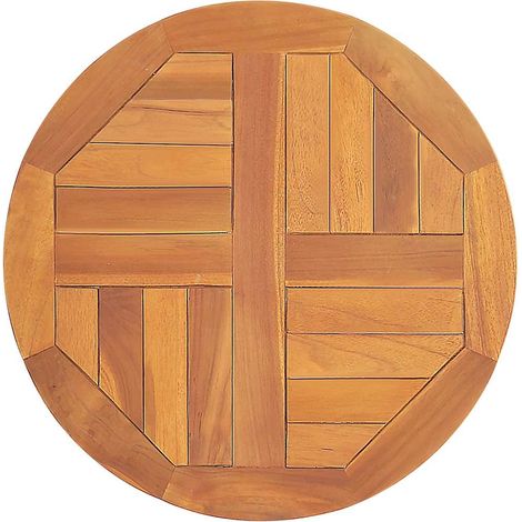 Maison Exclusive - Superficie de mesa redonda madera maciza de te (1/5)