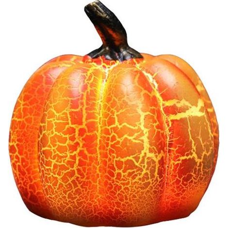 Lanternes Halloween en résine, citrouilles lumineuses LED formes variées, accessoires déguisement fête. (1/4)