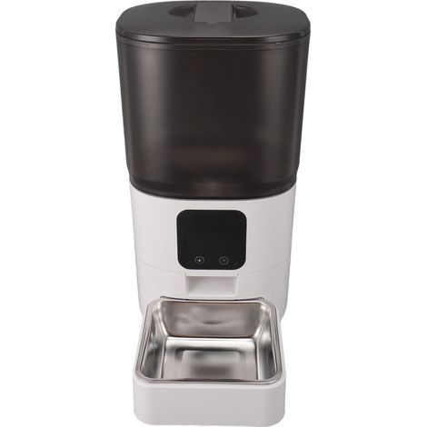 Distributeur automatique intelligent de nourriture pour chats et chiens, 6 L, contrôlable par application Wi-Fi, détachable, facile à nettoyer et translucide. (1/5)