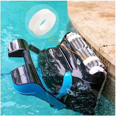 Brosse en mousse et anneau mousqueton de rechange référence 6101611 pour robot piscine Maytronics Dolphin, compatible M200, M400, M500a (1/5)