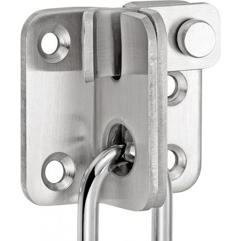 pz Serratura per porta scorrevole in acciaio inossidabile argento, chiavistello per porta, catenacci per porte incernierati con viti per porte, finestre, armadi e (1/5)