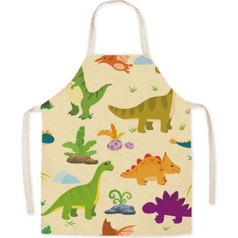 Grembiule in lino con stampa a cartoni animati, ideale per la cucina e la casa. Grembiule resistente e di alta qualità. Un capo d'abbigliamento da lavoro elegante per la cucina e la casa. (1/5)