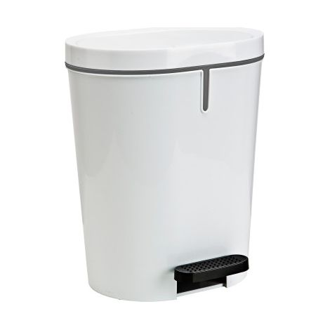 Papelera con Pedal Denox Blanco Rectangular 25 L (1/5)