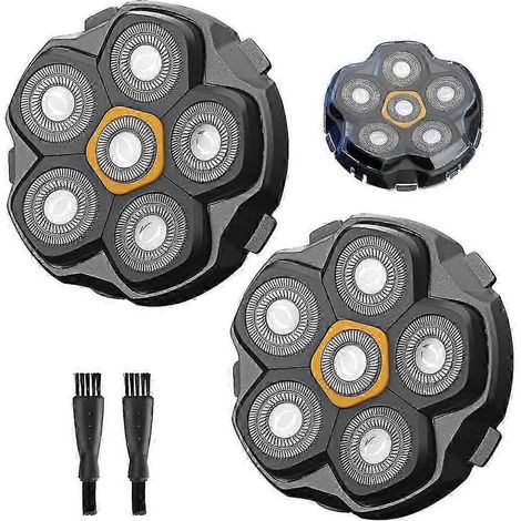 Zwei magnetische Ersatzrasierköpfe mit je 6 Klingen, abwaschbare Köpfe. (1/5)