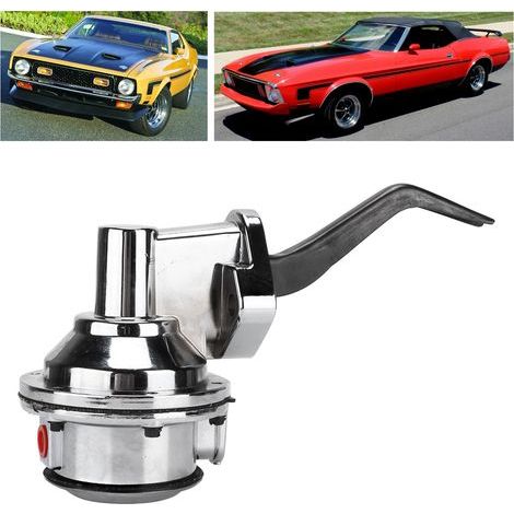 Chrome-plated dual-valve mechanical fuel pump for FORD V8 221-351 WINDSOR engine - Replacement part (1/5)