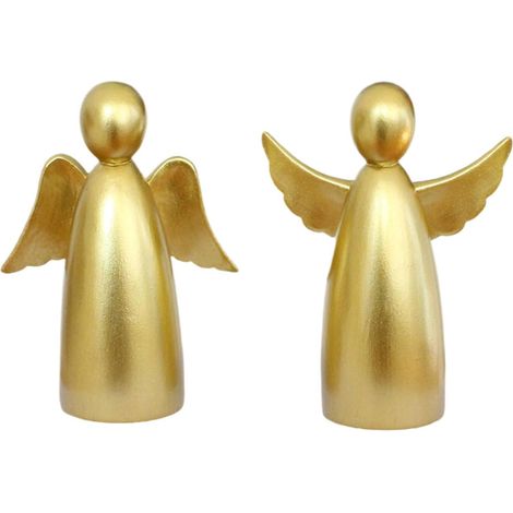 Lot de 2 figurines de Noël en résine pour décoration de table ou de fête (1/5)