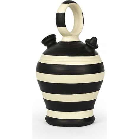 Botijo ​​19x19x35 Off-White / Black Clay Accessoires und Geschenke / Accessoires und Geschenke für alle Stile, um dem Haus eine Note zu verleihen (1/5)