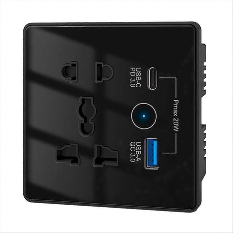 Tuya WiFi Smart Plug mit USB 3.0 Typ-C Anschluss und Kompatibilität mit der Tuya Home App und B. (1/5)