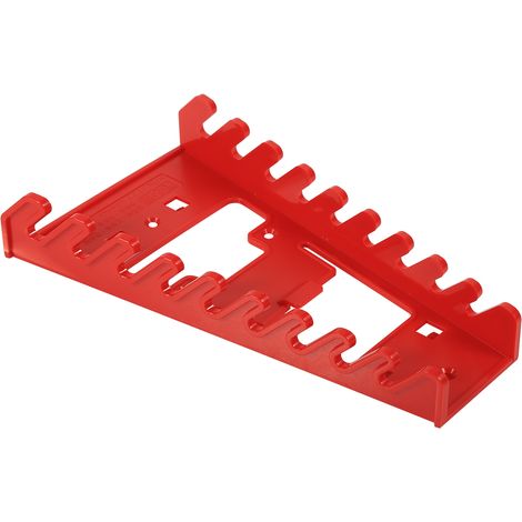 Support de rangement standard pour clés à molette en plastique rouge à 9 emplacements (1/5)