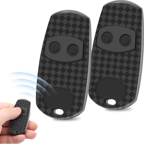 Télécommande de porte, 2 pièces, 433,92 MHz, télécommande pour télécommande de portes Top 432, Top 432 EE, Top 432 NA, 2 canaux, noir (1/5)