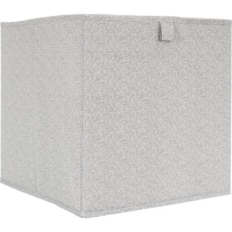 Caja para estantería cúbica, gris claro, plegable, 30x30cm (1/5)