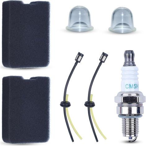Air Filter and Fuel Hose for Husqvarna 145bt 155bt 145bf Leaf Blowers with Replacement Primer Bulb 531004430 (1/5)