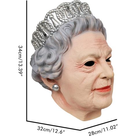 Figurine de la reine Elizabeth II en résine, statue en latex, masque de cosplay, figurine de collection, jouet pour voiture, bureau ou fenêtre (1/5)