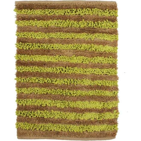 STABILO - Tapis bi-texture beige et anis 60x90