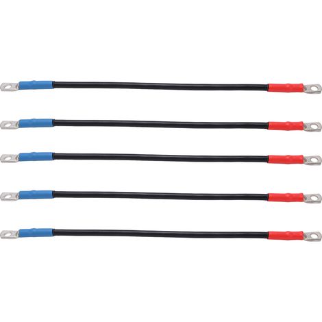 Ortviai Câbles de Batterie pour Voiture de Golf Club Car DS 48 V (1995–aujourd’hui) – Lot de 5, 4 AWG, avec Gaine Rétractable (1/5)