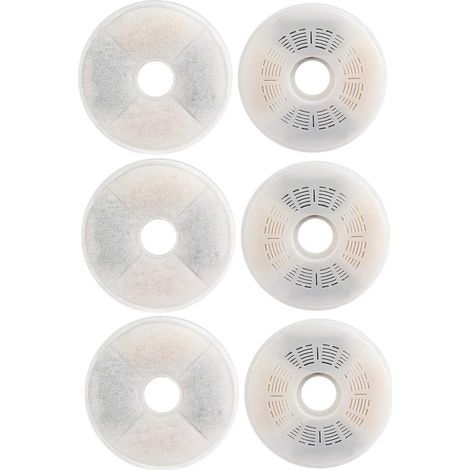 cyclingcolors 6x filtro fontanella per gatti spugna schiuma acqua fontana, rotondo 136mm (1/5)
