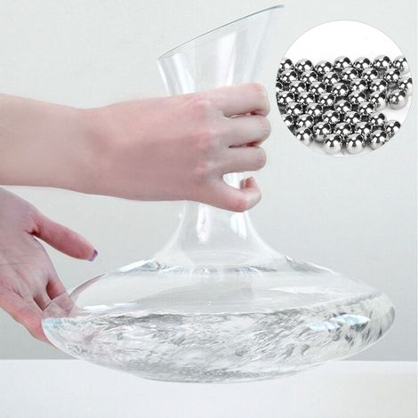 300 Stück 4 mm Edelstahl-Reinigungsperlen zur Reinigung von Wein- und Teeflecken in Dekantern, Tassen und Flaschen (1/5)