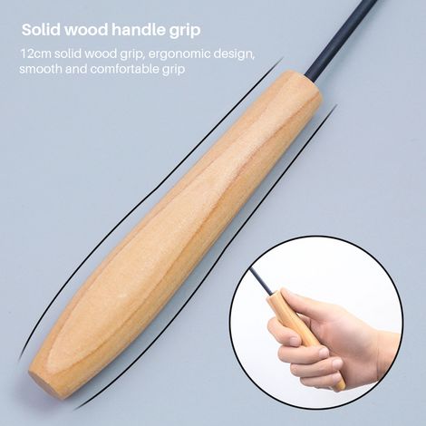 Baguette à chat rétractable en bois, jouet interactif et amusant pour chaton, avec 5 embouts adaptateurs.