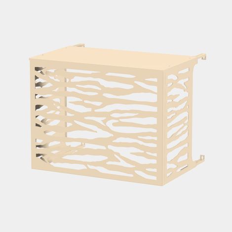 Cache climatiseur - Jungle Cache climatiseur - Jungle - Fixation murale - Ivoire RAL 1015 - Taille S (H 70 x L 90 x P 50-74 cm) (1/5)