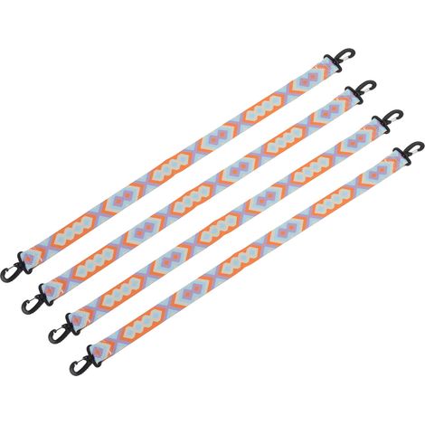 Sangle de transport 4 pièces pour équipements sportifs, patins et chaussures de ski, avec mousquetons robustes, 73 cm (1/5)