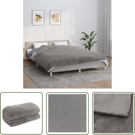 The Living Store Couverture lestée avec housse Gris 200x200 cm 9 kg Tissu - Couverture Lestée - Couverture Poids - Literie - Sommeil Profond - Relaxation (1/5)