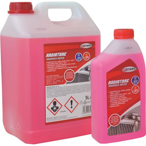 LIQUIDO PROTETTIVO ANTIGELO PER RADIATORI ROSSO- - lt.5 - 4 pezzi