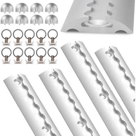Rail DARRIMAGE 4×1,0M, Set di binari, fissaggio del carico, alluminio, Rail d'arrimage
