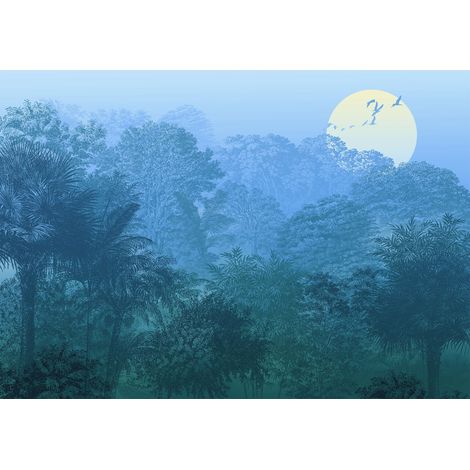 Papier peint panoramique modern Au Cœur de la Jungle (1/5)