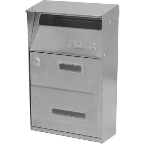 Cassetta Postale 'Monaco' Inox - 21X8,5Xh30,5 cm - Grigio