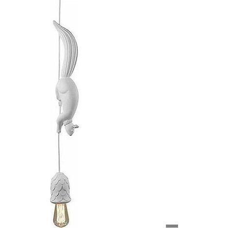 Suspension LED moderne en résine style écureuil nordique, luminaire décoratif pour chambre d'enfant (1/4)
