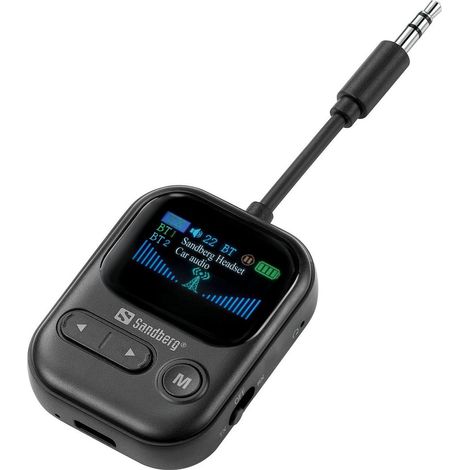 Sandberg 450-14 transmisor de audio inalámbrico 3,5 mm 10 m Negro Pantalla incorporada