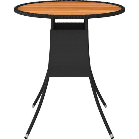 Maison Exclusive - Garten-Esstisch Schwarz Ø 70 cm Poly Rattan Ma