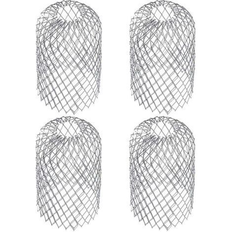 4 Pièces Crapaudines pour Gouttière D’Environ Filtres De Gouttière Grille Grillage Stop Feuille Crapaudine Crépine Pare Feuille Cache Gouttière Aluminium,7.5cm X 15cm