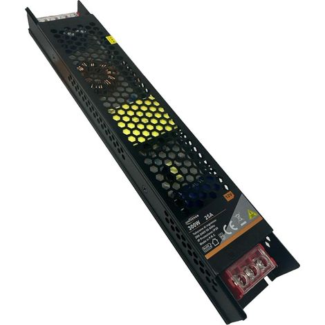 Alimentatore slim stabilizzato 12v 300 watt switch trasformatore 25 mha per videosorveglianza e led (1/4)