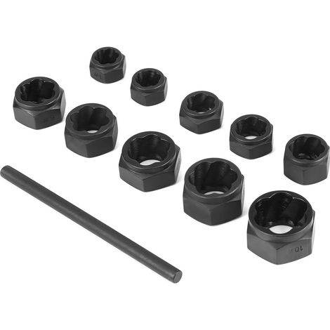 Jeu 11 pièces extracteur d'écrous et boulons endommagés 9-19mm douilles de blocage pour goujons (1/5)