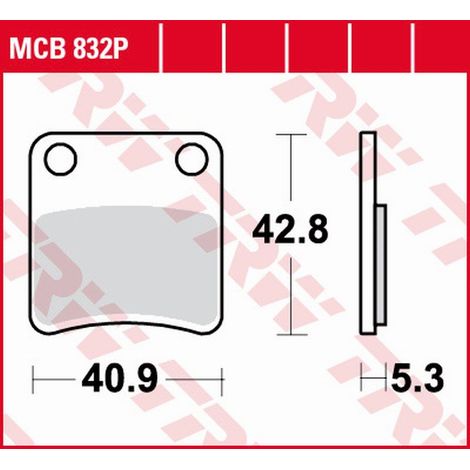 Pastillas de freno TRW ZF (freno de estacionamiento) KH257/2 orgánicas para BMW C 650 11-, C-EVOLUTIONE 14-, Honda FJS 400 09-16, FJS 600 03-16, CRF 1000 / 1100 15-, VFR 1200 10-, GL 1800 18- (trasera