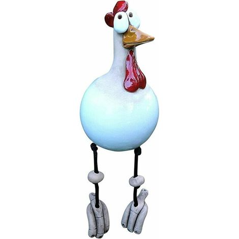 Statue De Jardin - Poule En Résine - Décoration Extérieure Pour Pelouse Et Jardin - 1 Pièce
