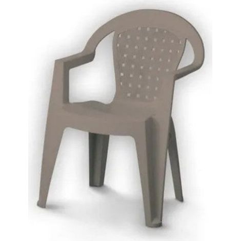 Fauteuil monobloc NORMA, taupe