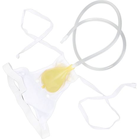 Collecteur urinaire pour femmes de 1000 ml, doux pour la peau et respirant, en caoutchouc, portable et utilisable à domicile ou à l'hôpital. (1/5)