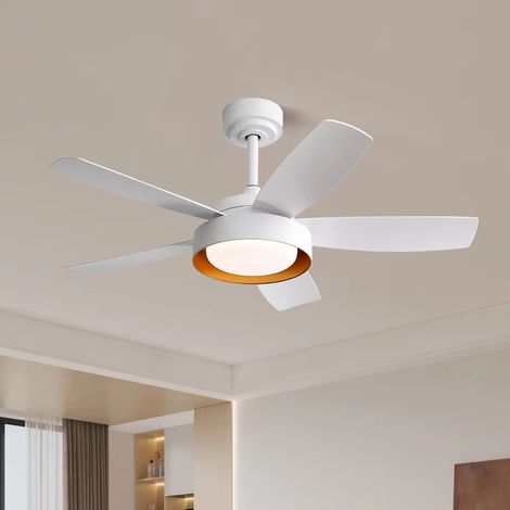 Ventilateur de plafond moderne 106 cm Sofucor avec télécommande, moteur DC silencieux, éclairage LED 3 couleurs, 6 vitesses (1/5)