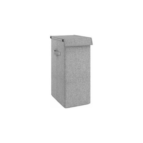 Panier à linge pliable Gris 26x34,5x59,5 Tissu en faux lin (1/5)