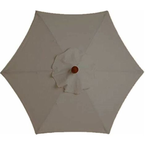 Housse De Rechange pour Parasol - 6 Baleines - 3 M - Imperméable - Anti-Ultraviolet - Tissu De Rechange (3M / 9.8Ft,Khaki)