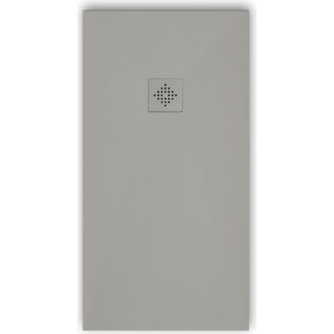 Piatto doccia ultrasottile 90 x 150 cm PURE in resina finitura ardesia grigio