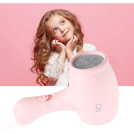 Secador de pelo infantil con 3 velocidades, iones negativos y temperatura constante para el cuidado del cabello. (1/5)