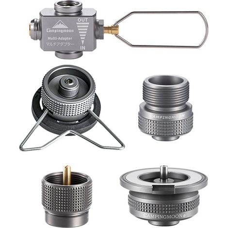 Ventiladapter für Campinggasflaschen, Flachtankkonverter, 5-teiliges Set